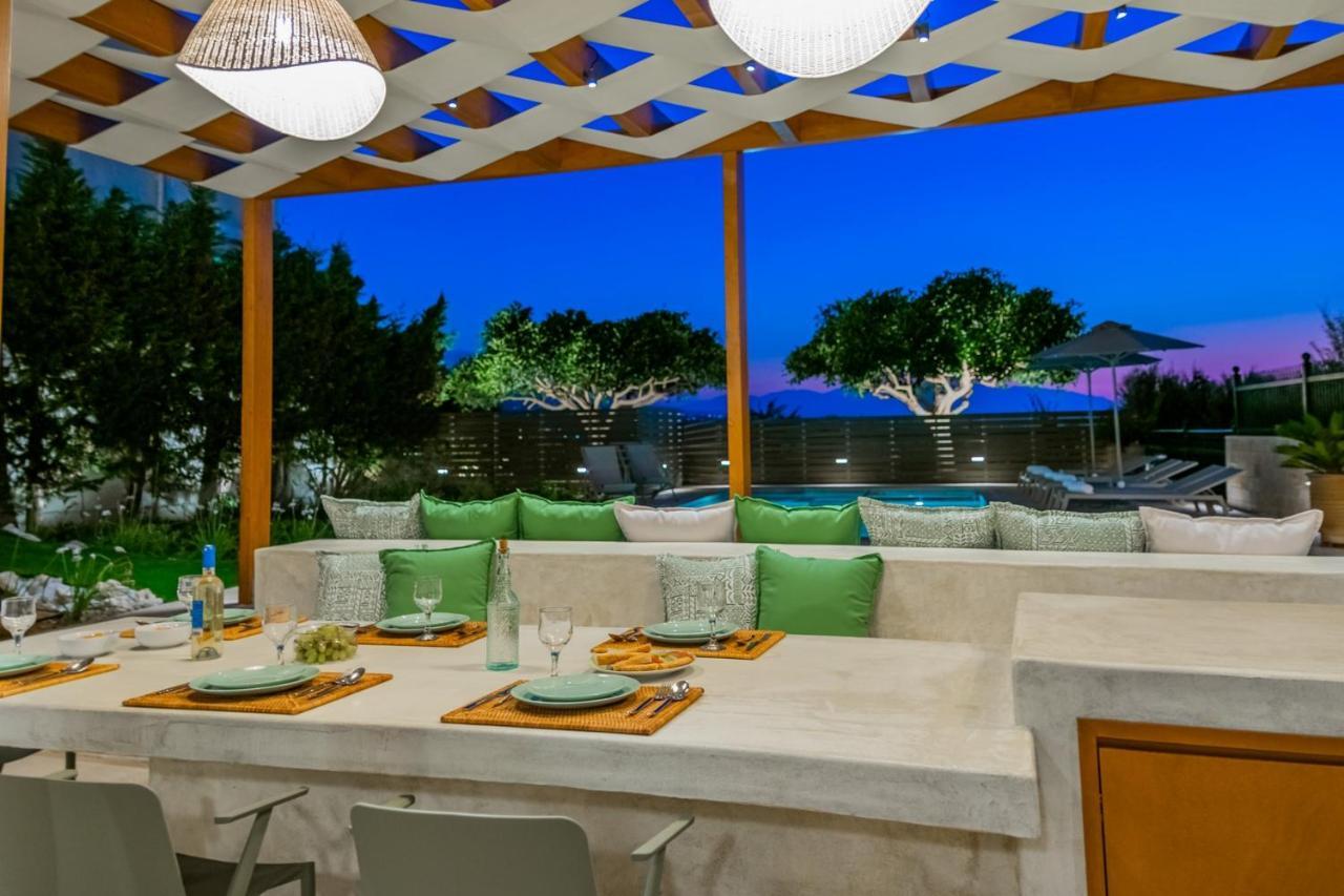 Estella Villa With Pool, Children Area, Bbq & Magnificent Views! Asterion Bagian luar foto