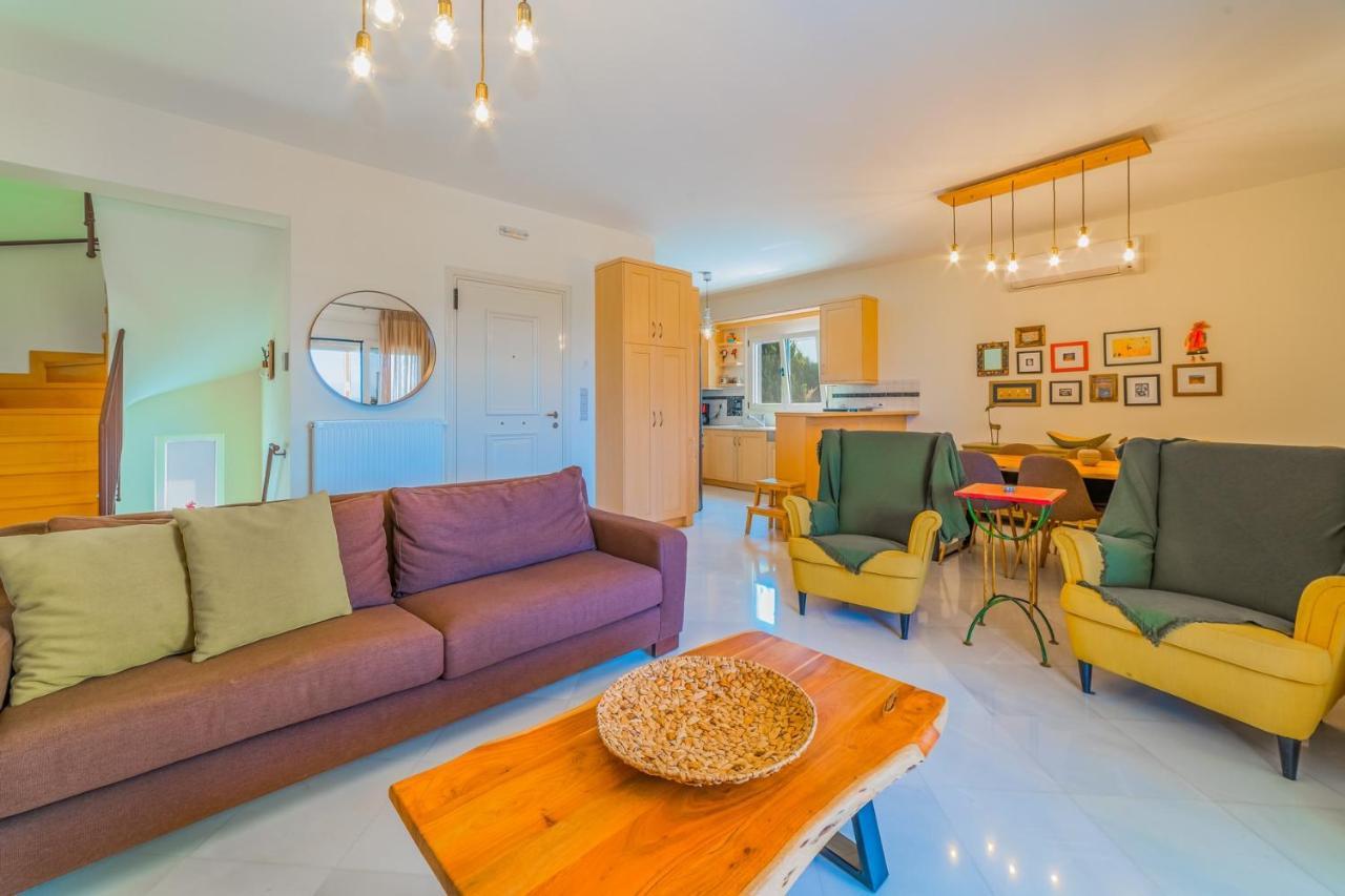 Estella Villa With Pool, Children Area, Bbq & Magnificent Views! Asterion Bagian luar foto