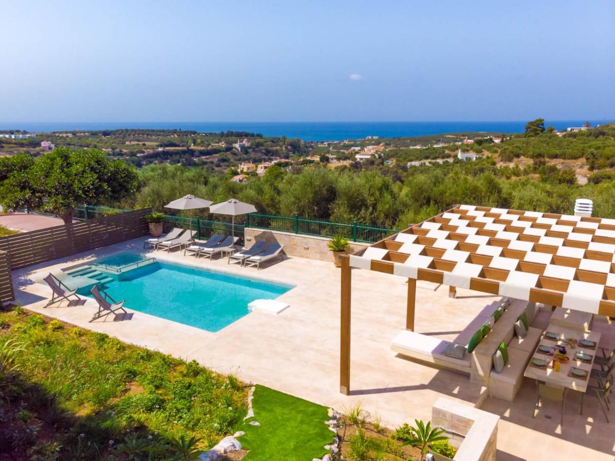 Estella Villa With Pool, Children Area, Bbq & Magnificent Views! Asterion Bagian luar foto